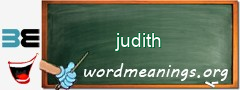 WordMeaning blackboard for judith